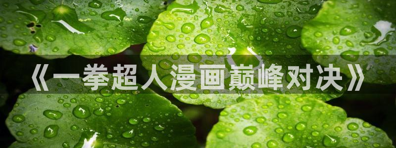禁漫天堂如何下载漫画：《一拳超人漫画巅峰对决》